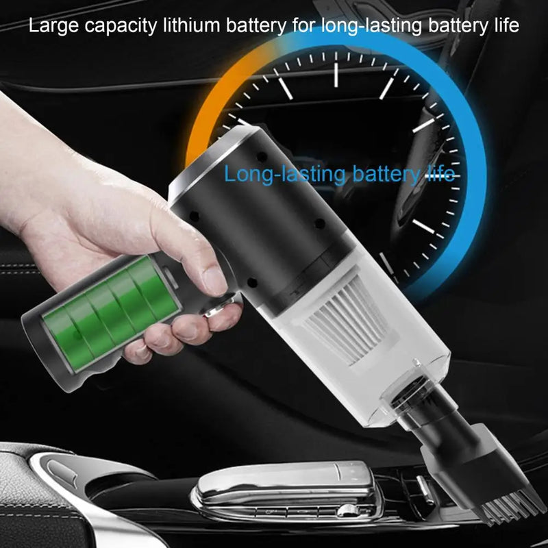 Wireless Car Vacuum Cleaner USB Charging 120W Portable Cleaning Appliance Mini Wet and Dry Vacuum Cleaner Household Type-C